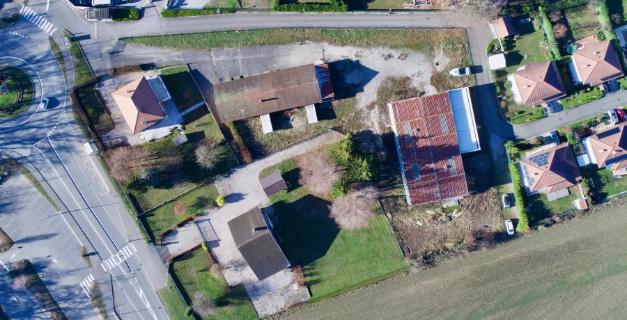 vue terrain programme immobilier neuf à Douvaine - Aubonne : les carrés d'Orion, duplex-jardin