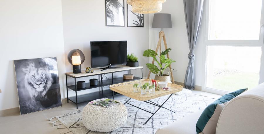 Programme immobilier neuf aux Auxons : les Carrés d'Ausona, duplex-jardin salon