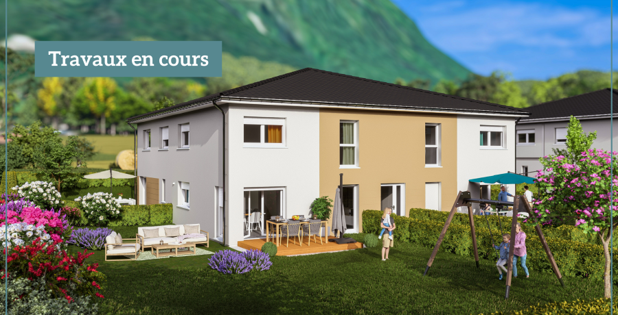 Programme immobilier neuf à Grésy-sur-Isère : perspective piéton