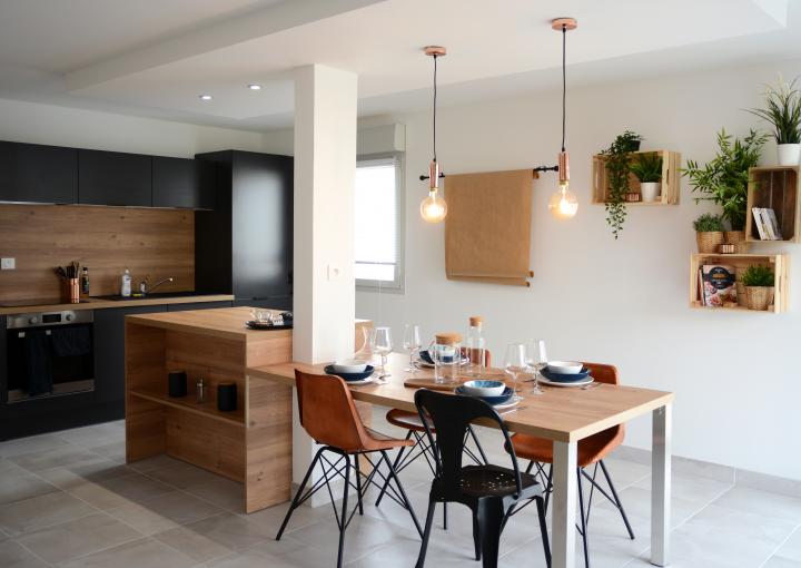 amenagement cuisine duplex astuces tendances noir