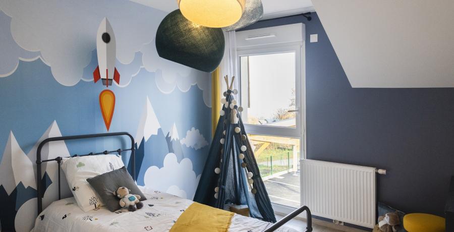 programme immobilier neuf à Albertville : les carrés Alpins duplex-jardin chambre enfant