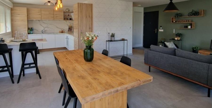 Programme immobilier neuf à Sales : les Carrés du Corbonnet, Duplex-Jardin salle à manger