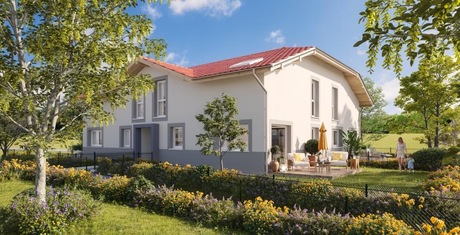 Maison neuve à Amancy : les Carrés d'Azur, Duplex Jardin