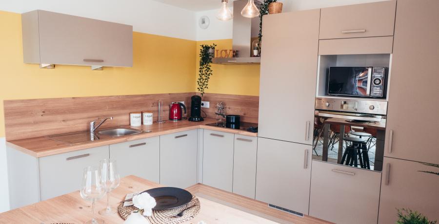 Programme immobilier neuf à Belfort : Le Carré Stratégique, duplex-jardin cuisine