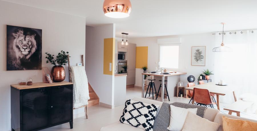 Programme immobilier neuf à Belfort : Le Carré Stratégique, duplex-jardin salon