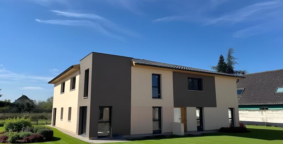 Programme immobilier neuf à Marckolsheim : les Carrés Orae, duplex-jardin