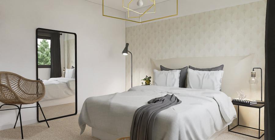 Appartement neuf Duplex-Jardin à Dorlisheim chambre parentale