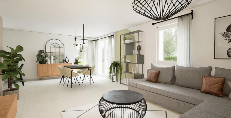 Appartement neuf Duplex-Jardin à Dorlisheim salon