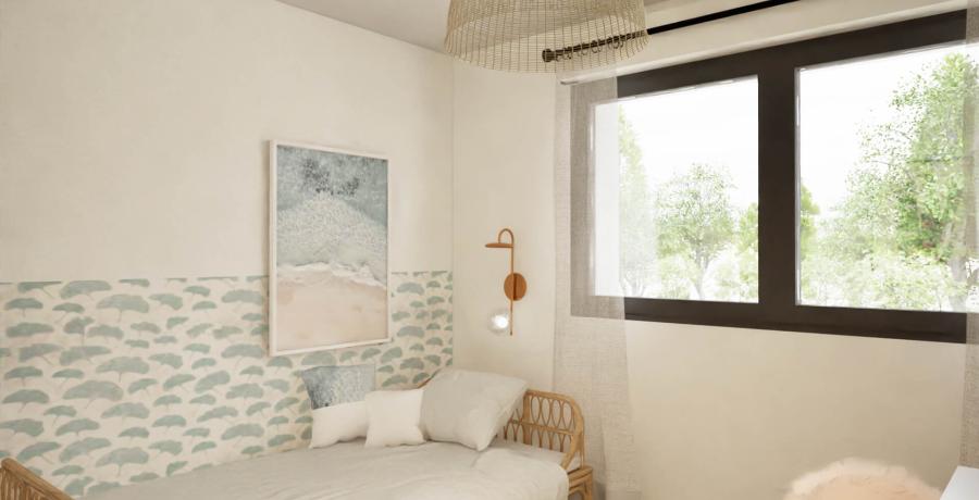 Programme immobilier neuf à Morschwiller-le-Bas : Les Carrés Nomu, duplex-jardin chambre enfant