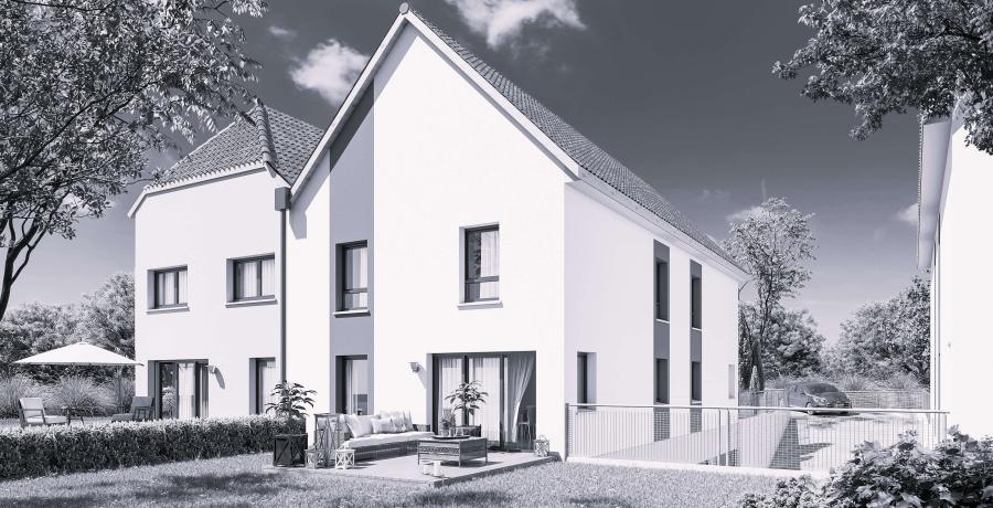 Programme immobilier neuf à Krautergersheim : les Carrés Cécile, duplex-jardin