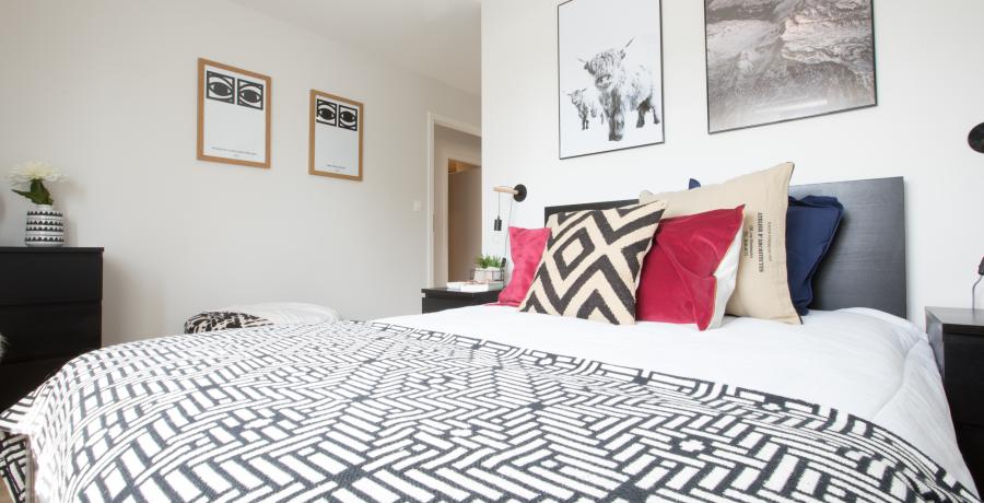 Programme immobilier neuf à Colmar : les Carrés Osmia, duplex-jardin chambre parentale