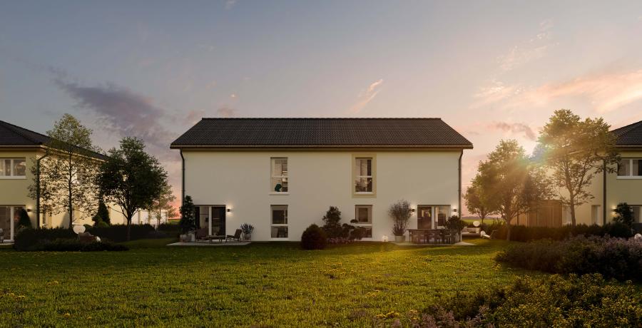 Programme immobilier neuf à Bartenheim : Les Carrés Florae, duplex-jardin