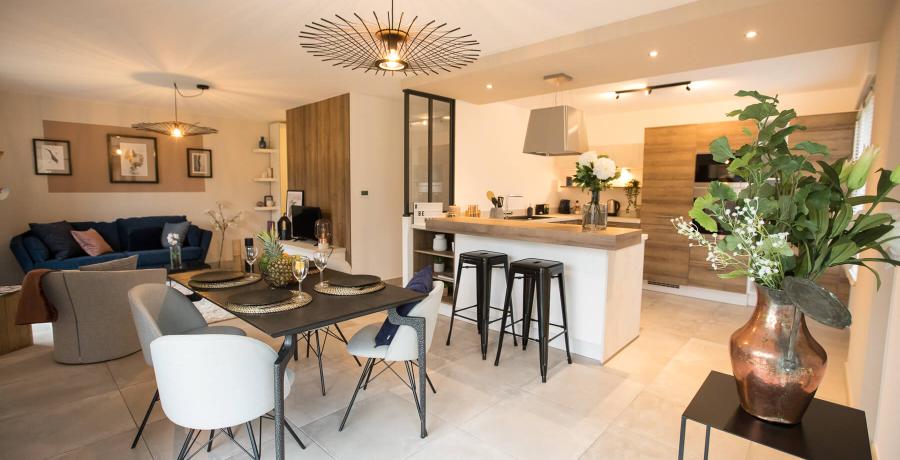 Programme immobilier neuf à Sierentz : Les Carrés Sélène, duplex-jardin salle à manger