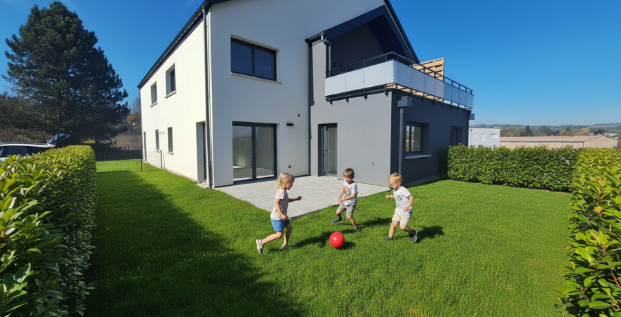Programme immobilier neuf à Rosheim: le Carré Rose, duplex-jardin jardin