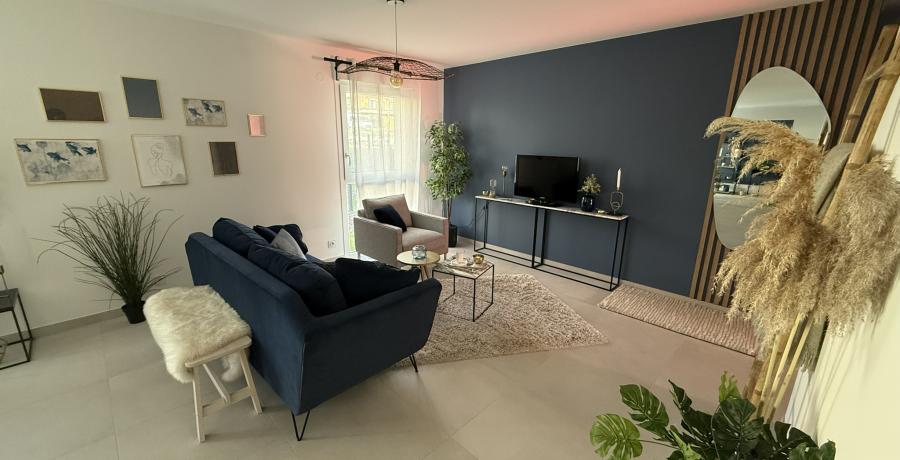 Programme immobilier neuf à Morschwiller-le-Bas : Les Carrés Nomu, duplex-jardin séjour