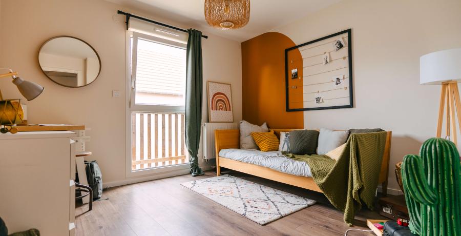 Programme immobilier neuf à Wittenheim : Les Carrés Miralys, duplex-jardin chambre enfant