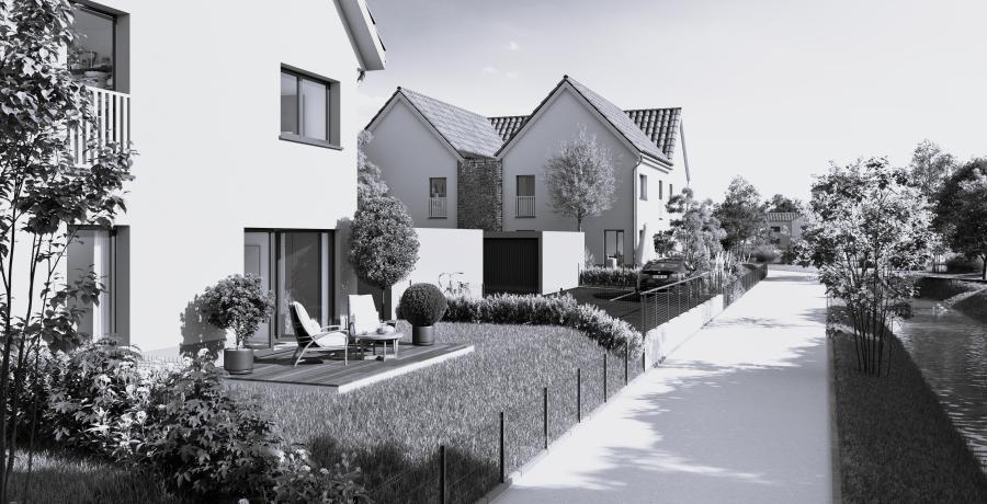 Programme immobilier neuf à Turckheim : Les Carrés Ink, duplex-jardin chambre